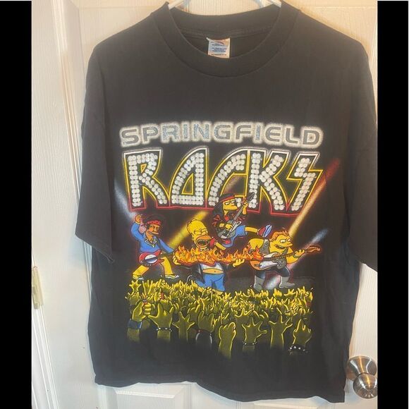 Mens Springfield Rocks Simpson t shirt Sz XL - Picture 2 of 4